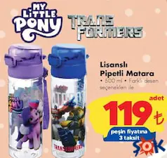 MY LİTTLE LİSANSLI PİPETLİ MATARA 500 ML fiyat ve kampanya bilgisi
